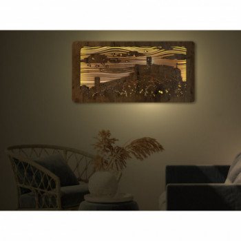 Li-Go "Bezděz" světelný obraz s baterií 100x50cm