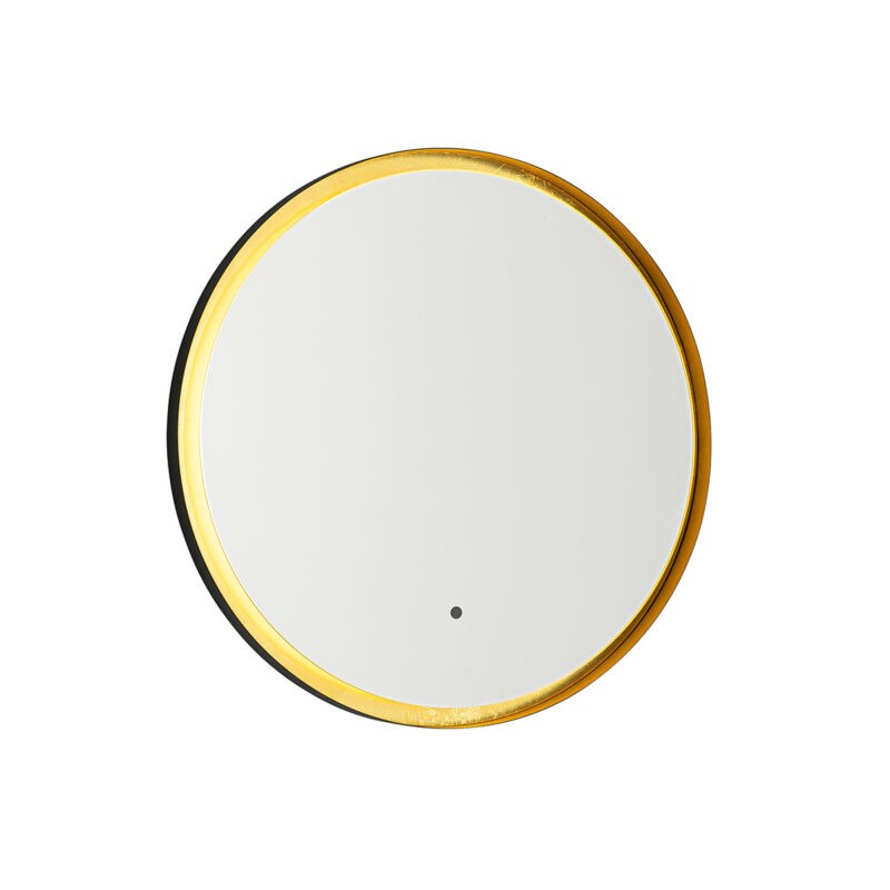 Koupelnové zrcadlo černé se zlatem včetně LED