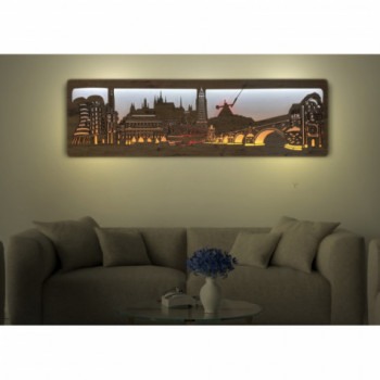 Li-Go "Praha" světelný obraz 130x40cm