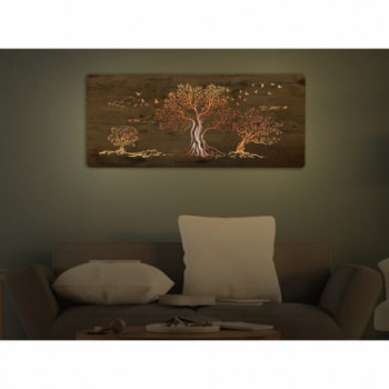 Li-Go "Tři olivy" světelný obraz s baterií 110x50cm