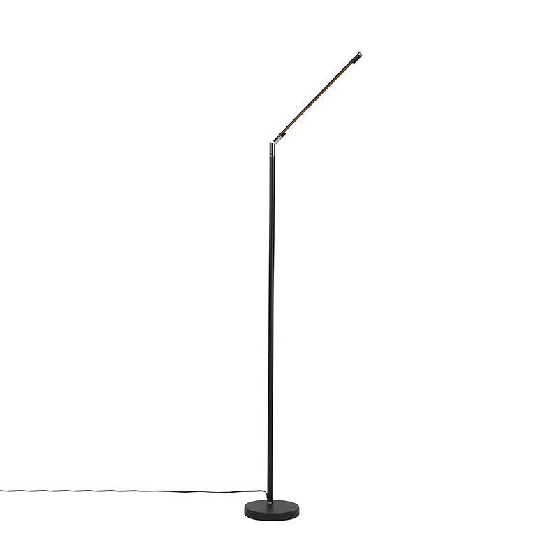 Moderní stojací lampa černá včetně LED s