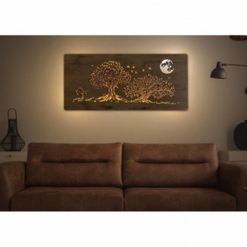 Li-Go "Tři duby a měsíc" světelný obraz 110x50cm