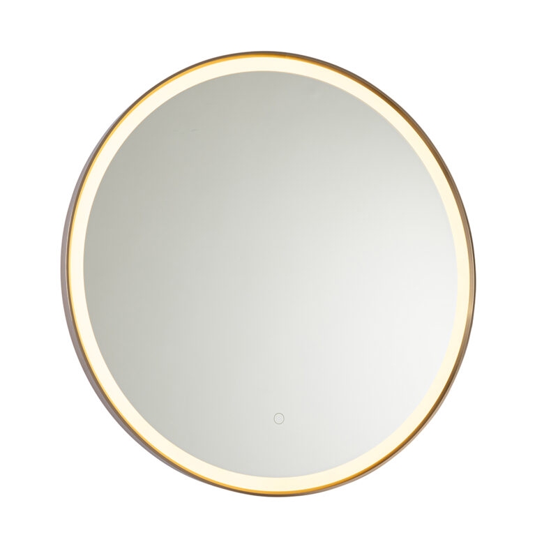 Koupelnové zrcadlo růžové zlato 70 cm včetně LED