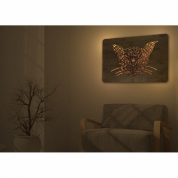 Li-Go "Hlava kočky" světelný obraz 62x38cm