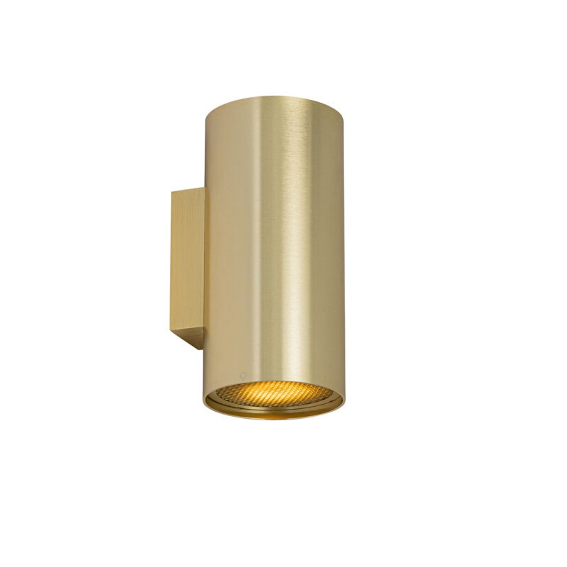 Designové nástěnné svítidlo zlaté kulaté 2-světelné