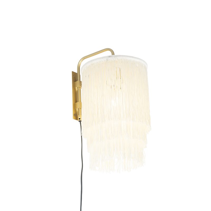 Orientální nástěnná lampa zlatého krémového odstínu