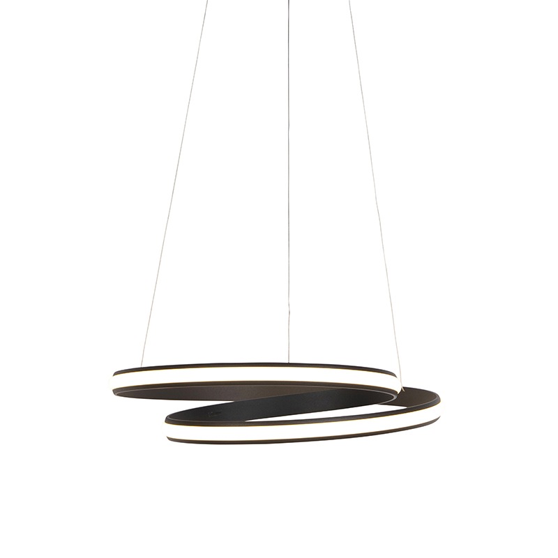 Designová závěsná lampa černá 55 cm