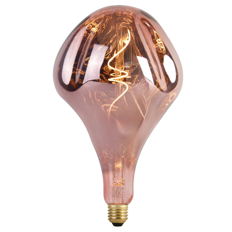 E27 stmívatelná LED lampa A165 růžová
